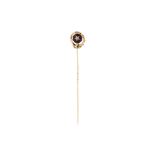 Antique Rhodolite Stick Pin