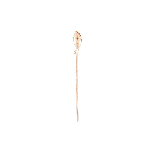 Antique Carved Leaf Stick Pin