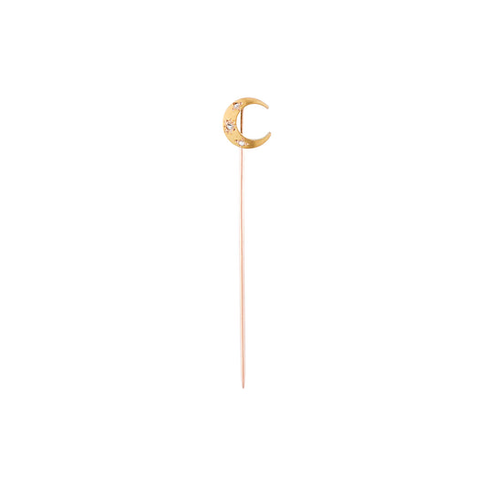 Antique Gold Crescent Stick Pin