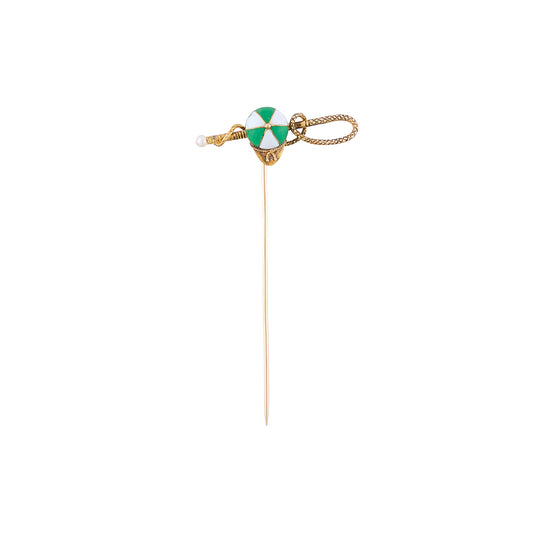 Antique Jockey Hat Stick Pin