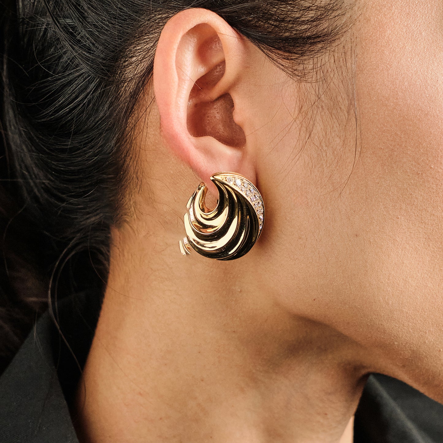 Vintage French Swirl Earrings