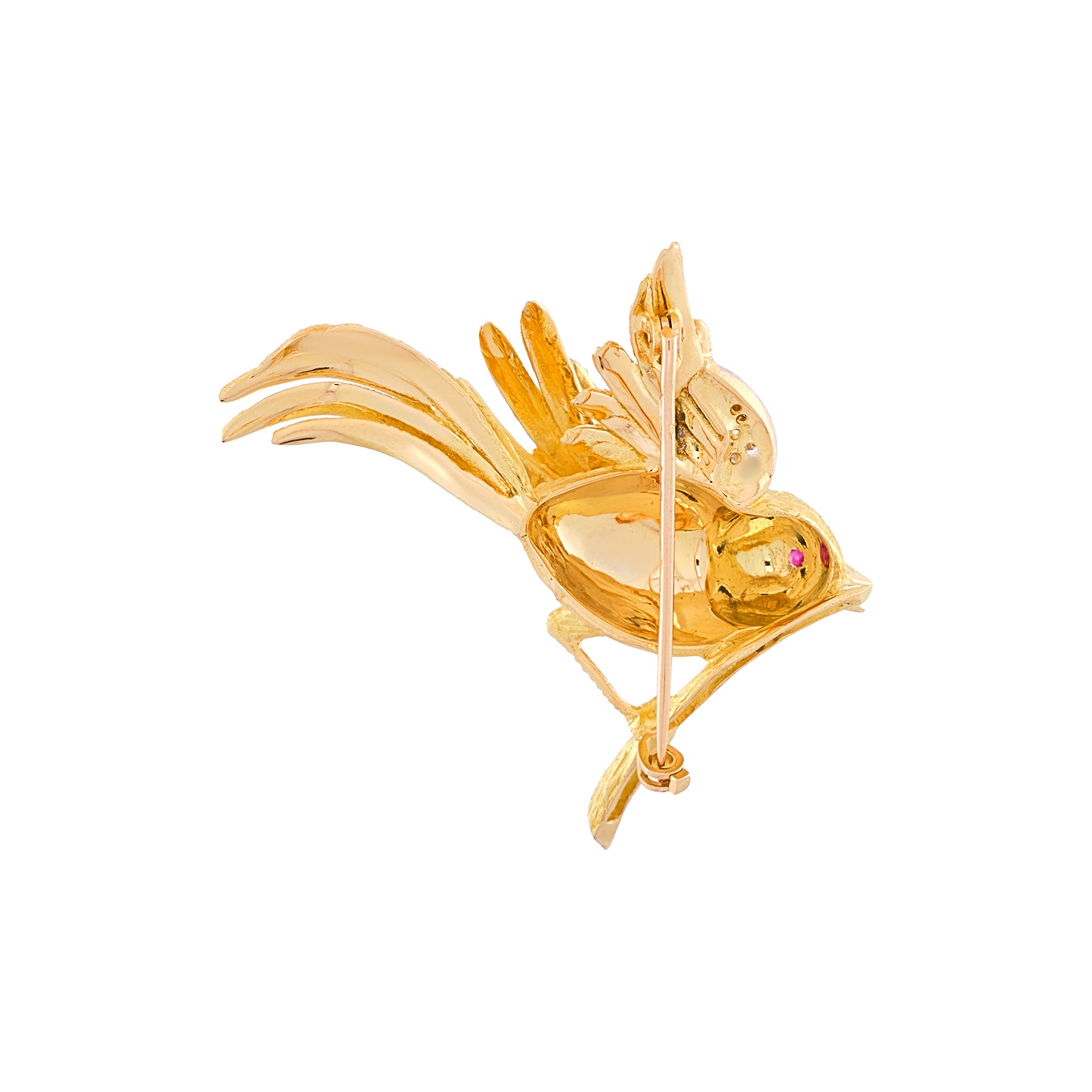 Vintage Bird on Branch Brooch