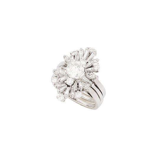 Vintage Jacket Diamond Ring