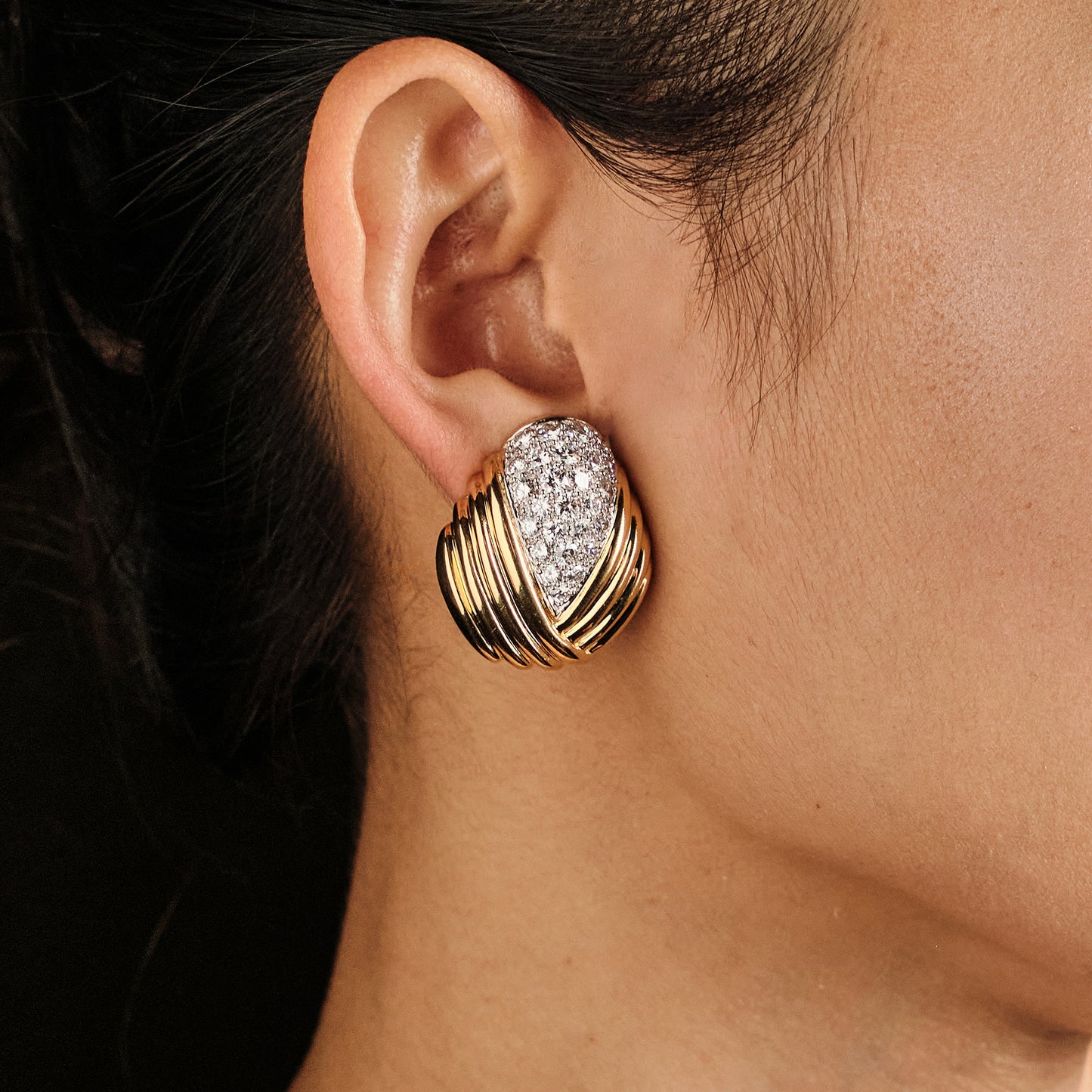 Charles Turi Diamond Earclips