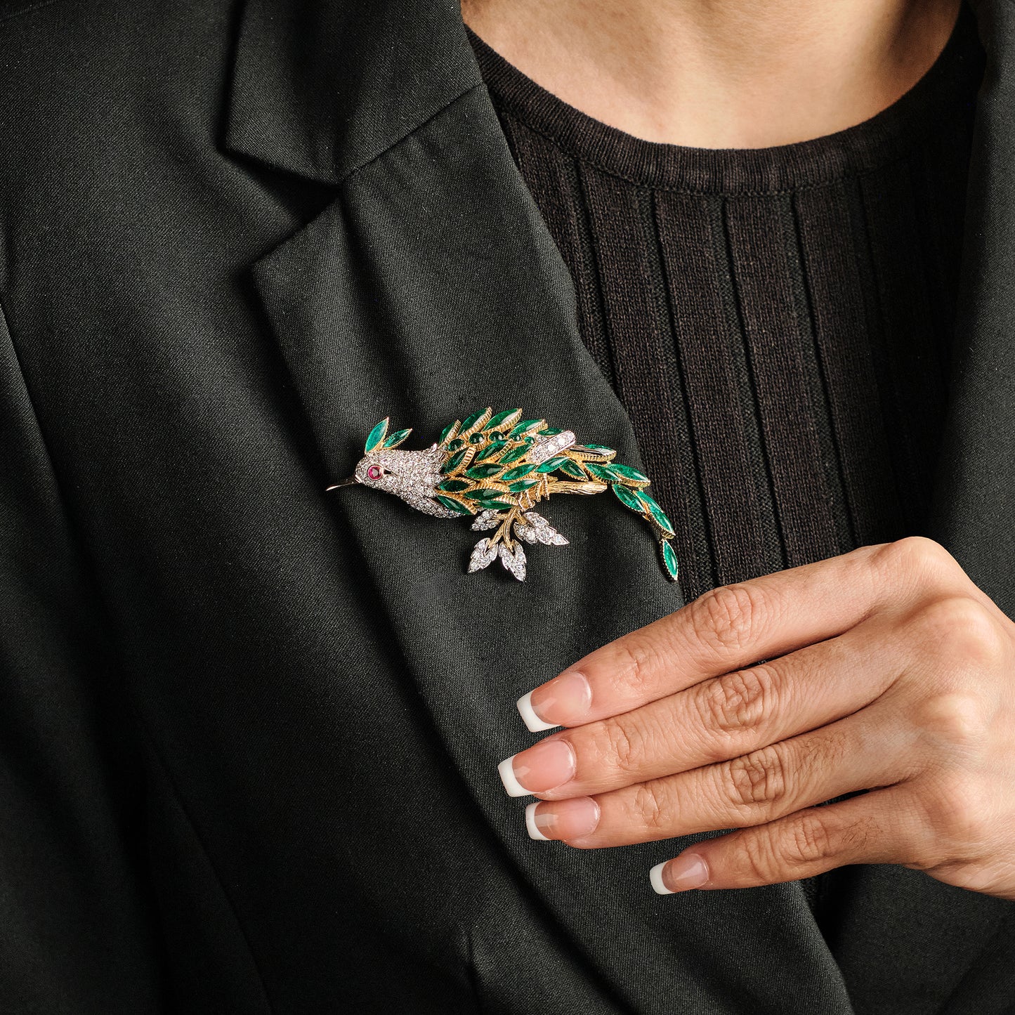 Retzignac Gripoix Bird Brooch