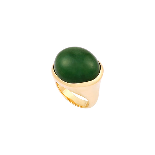 Tiffany & Co Elsa Peretti Jade 'Cabochon' Ring