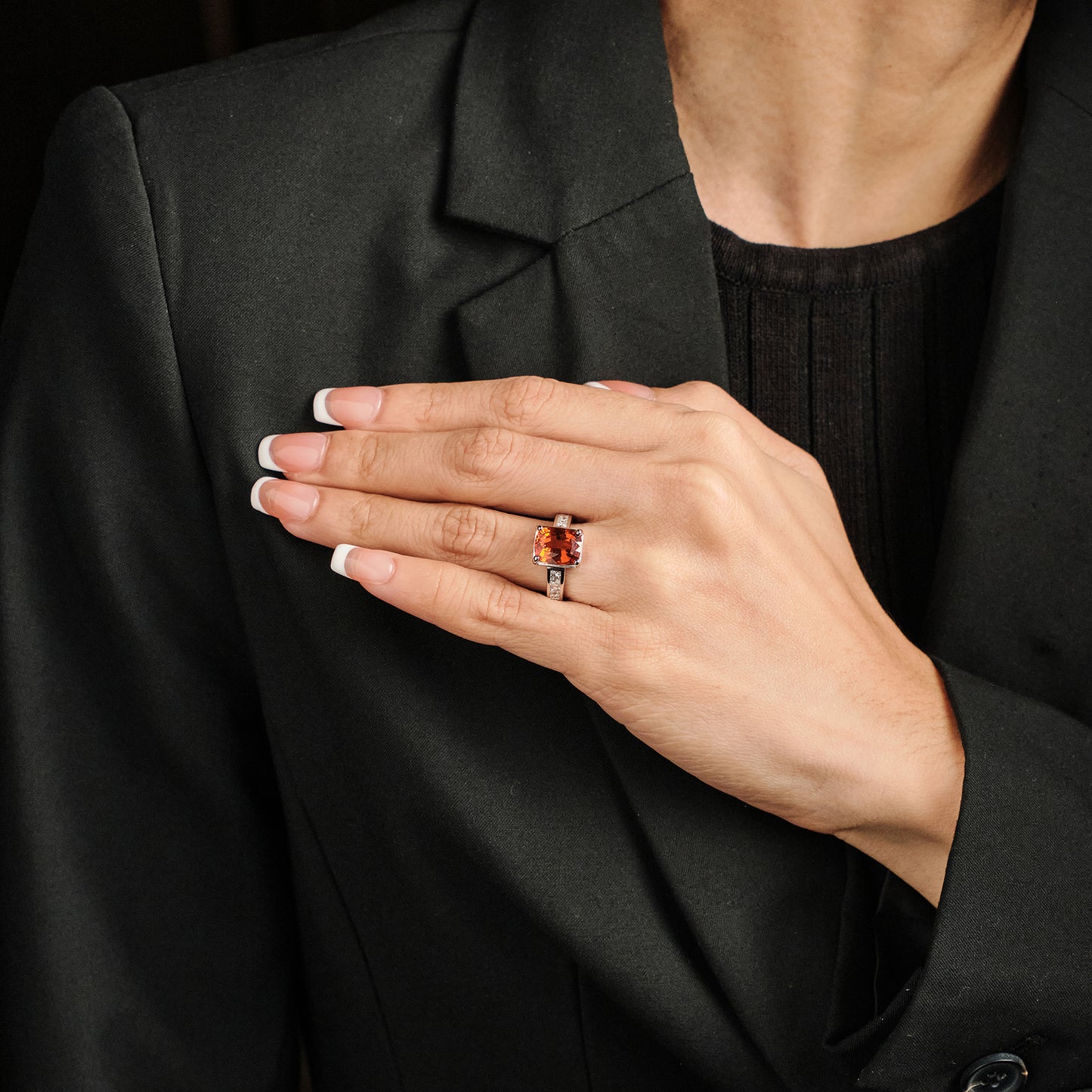 Spessartite Garnet Ring