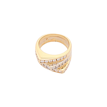 Vintage Three-Tone Diamond Ring