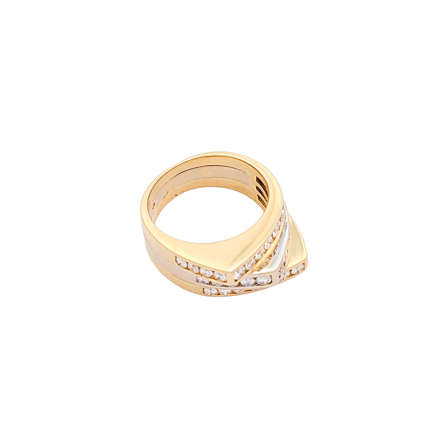 Vintage Three-Tone Diamond Ring