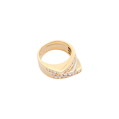 Vintage Three-Tone Diamond Ring