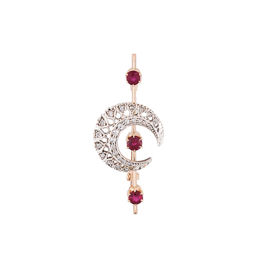 Antique Crescent Moon Brooch