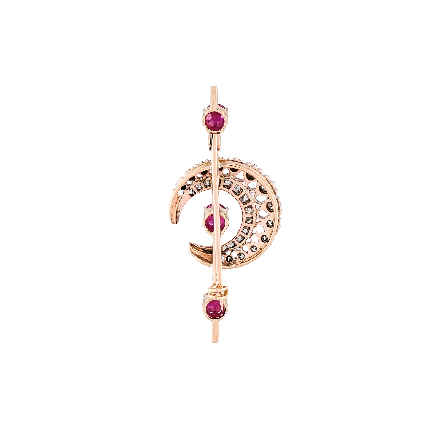 Antique Crescent Moon Brooch