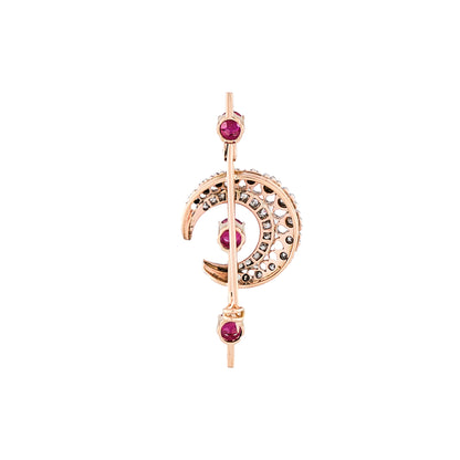 Antique Crescent Moon Brooch