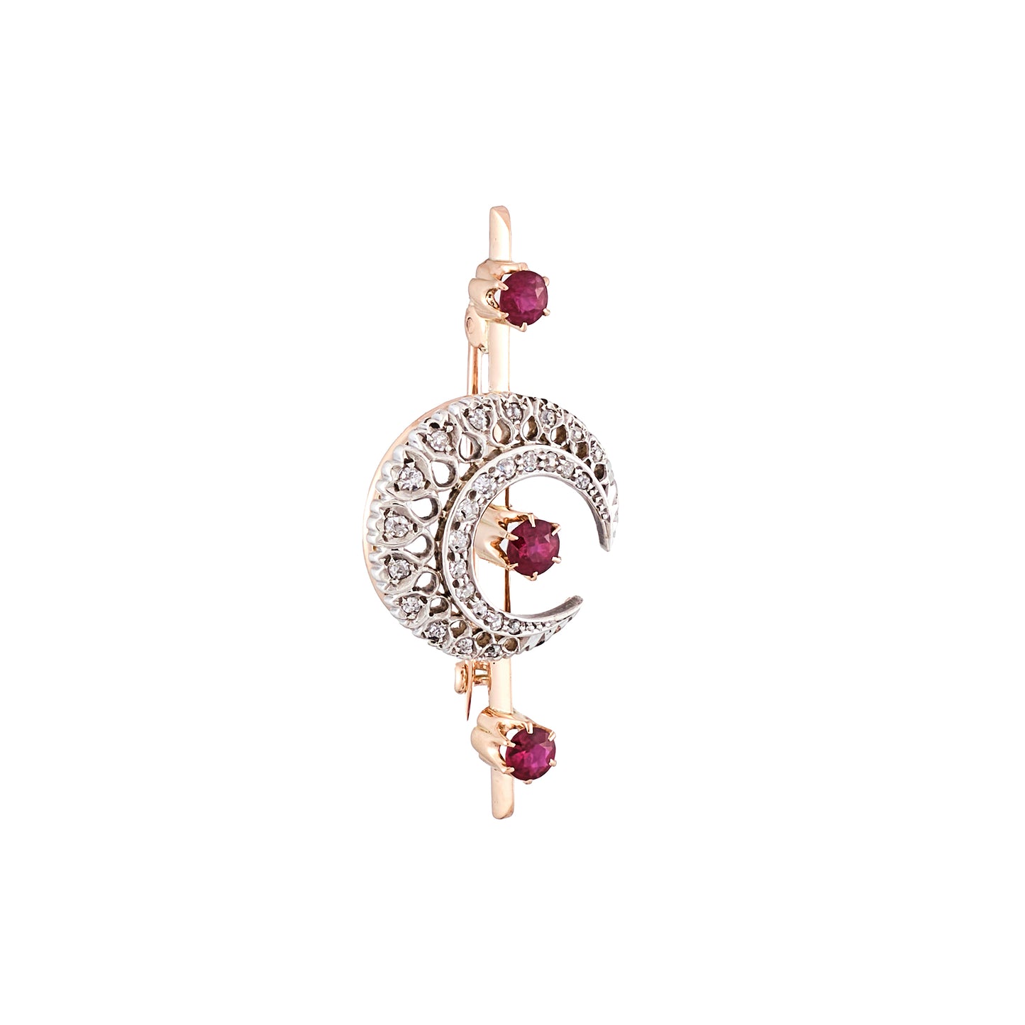 Antique Crescent Moon Brooch