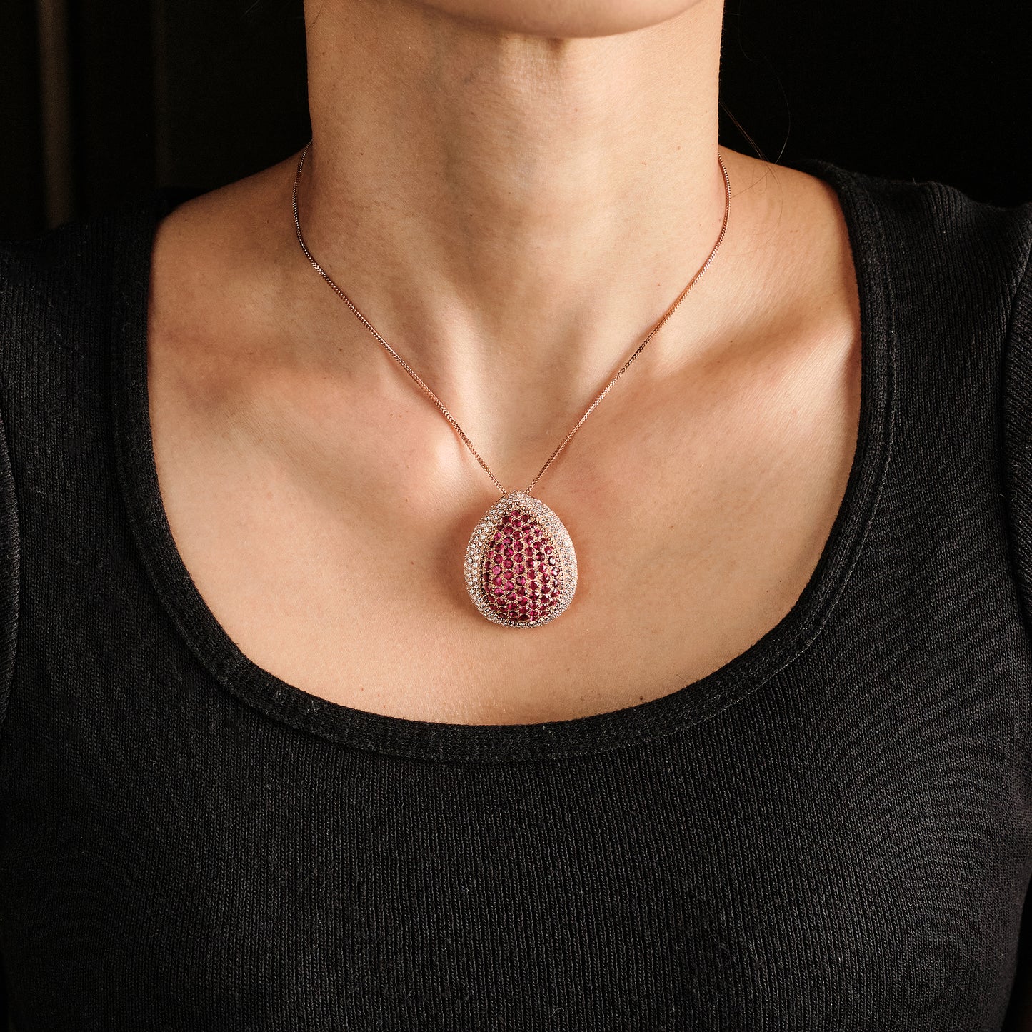 Mouawad Rosette Ruby Pendant
