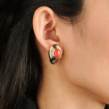 Boucheron Coral Earrings