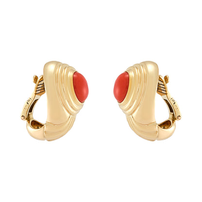 Boucheron Coral Earrings