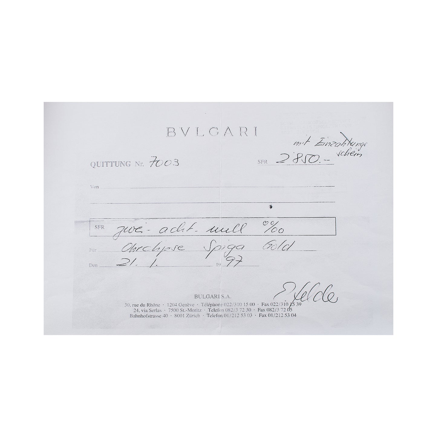 Bulgari "Spiga" Ring