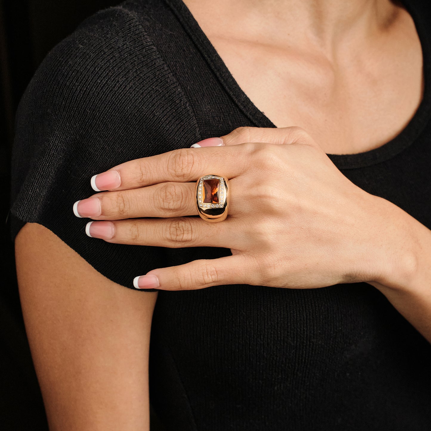 Poiray Imperial Topaz Ring