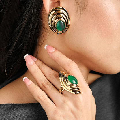 Zolotas Chrysoprase Demi Parure