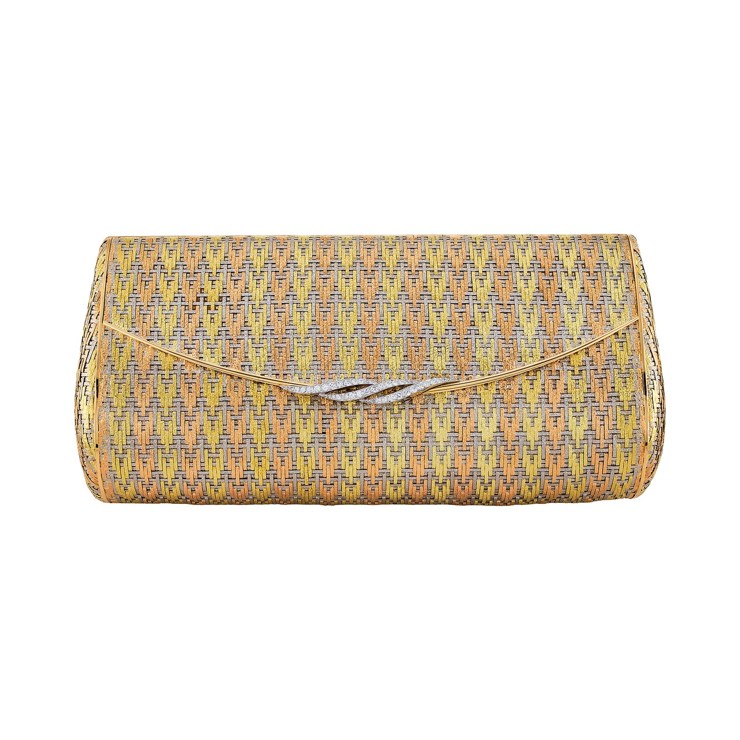 Cartier Vintage Evening Gold and Diamond Clutch