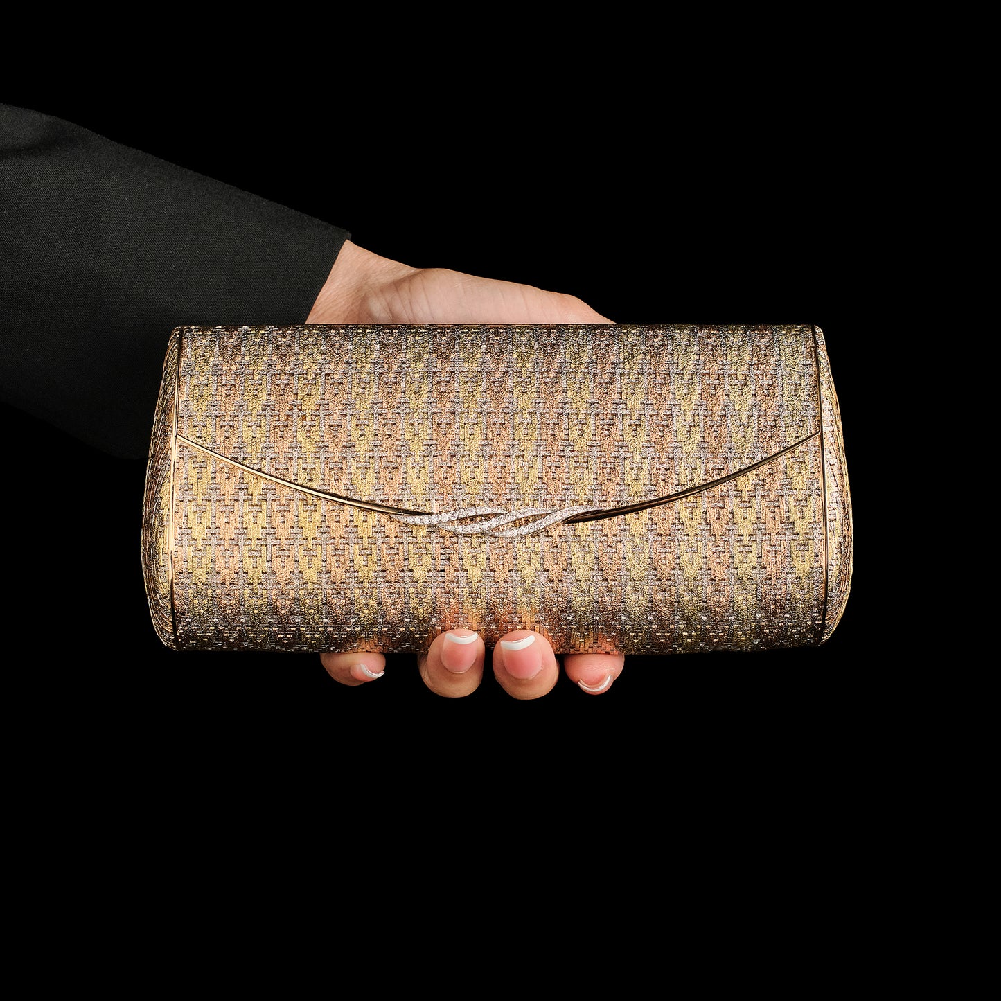 Cartier Vintage Evening Gold and Diamond Clutch