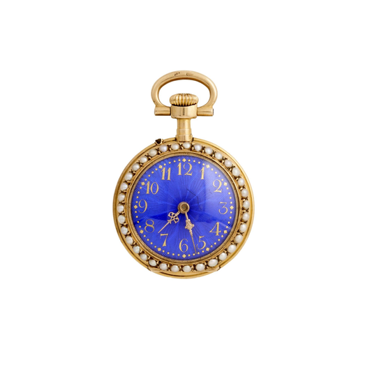 Antique Gold Enamel Fob Watch
