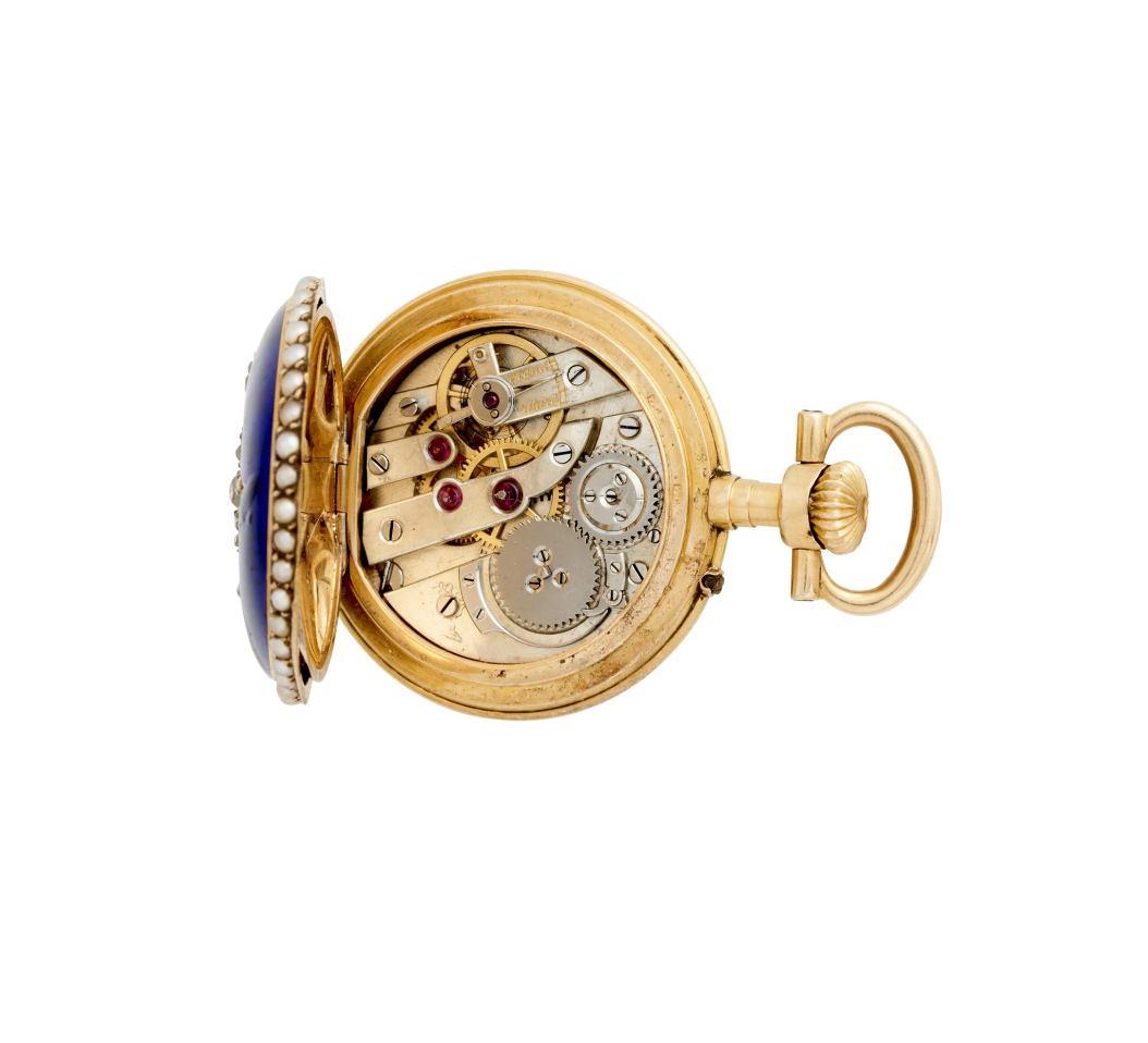 Antique Gold Enamel Fob Watch