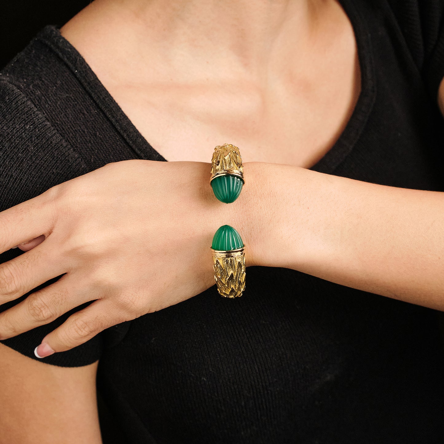 Vintage Chrysoprase Bangle