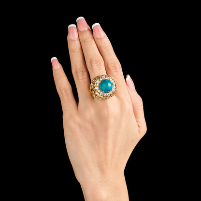 David Webb Turquoise Ring