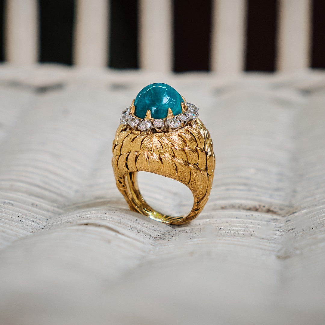 David Webb Turquoise Ring