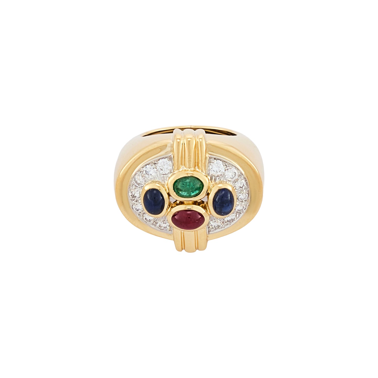 David Webb Multi Colour Gemstone Ring