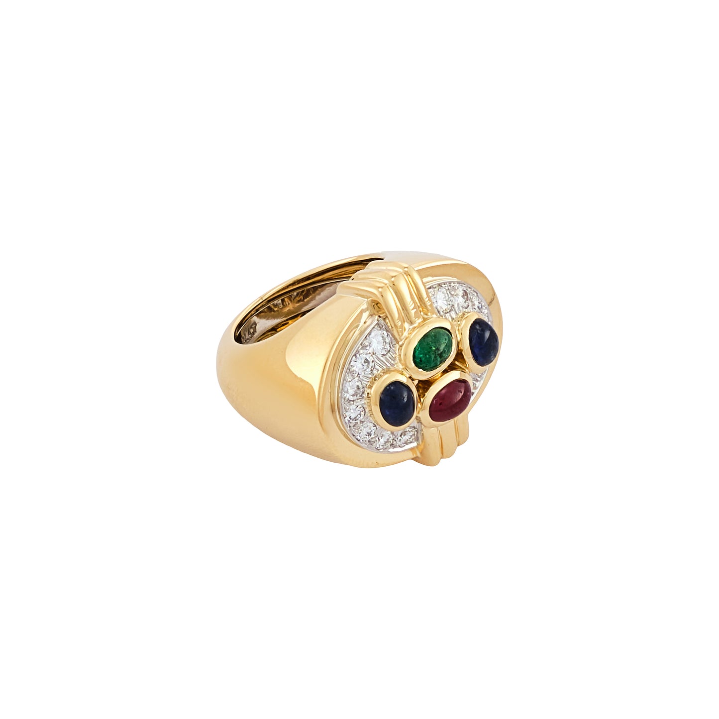 David Webb Multi Colour Gemstone Ring