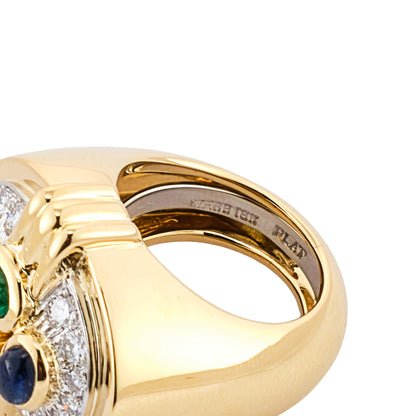 David Webb Multi Colour Gemstone Ring