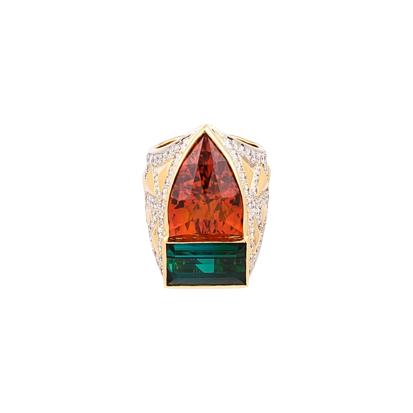 Tiana Tourmaline and Citrine Ring