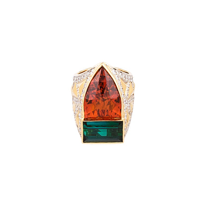 Tiana Tourmaline and Citrine Ring