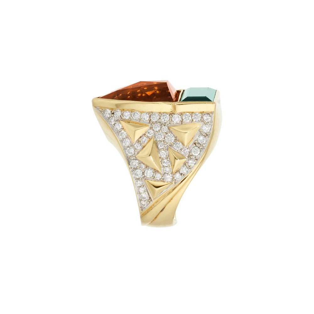 Tiana Tourmaline and Citrine Ring