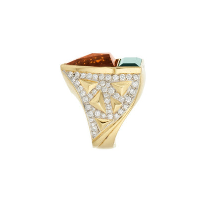 Tiana Tourmaline and Citrine Ring