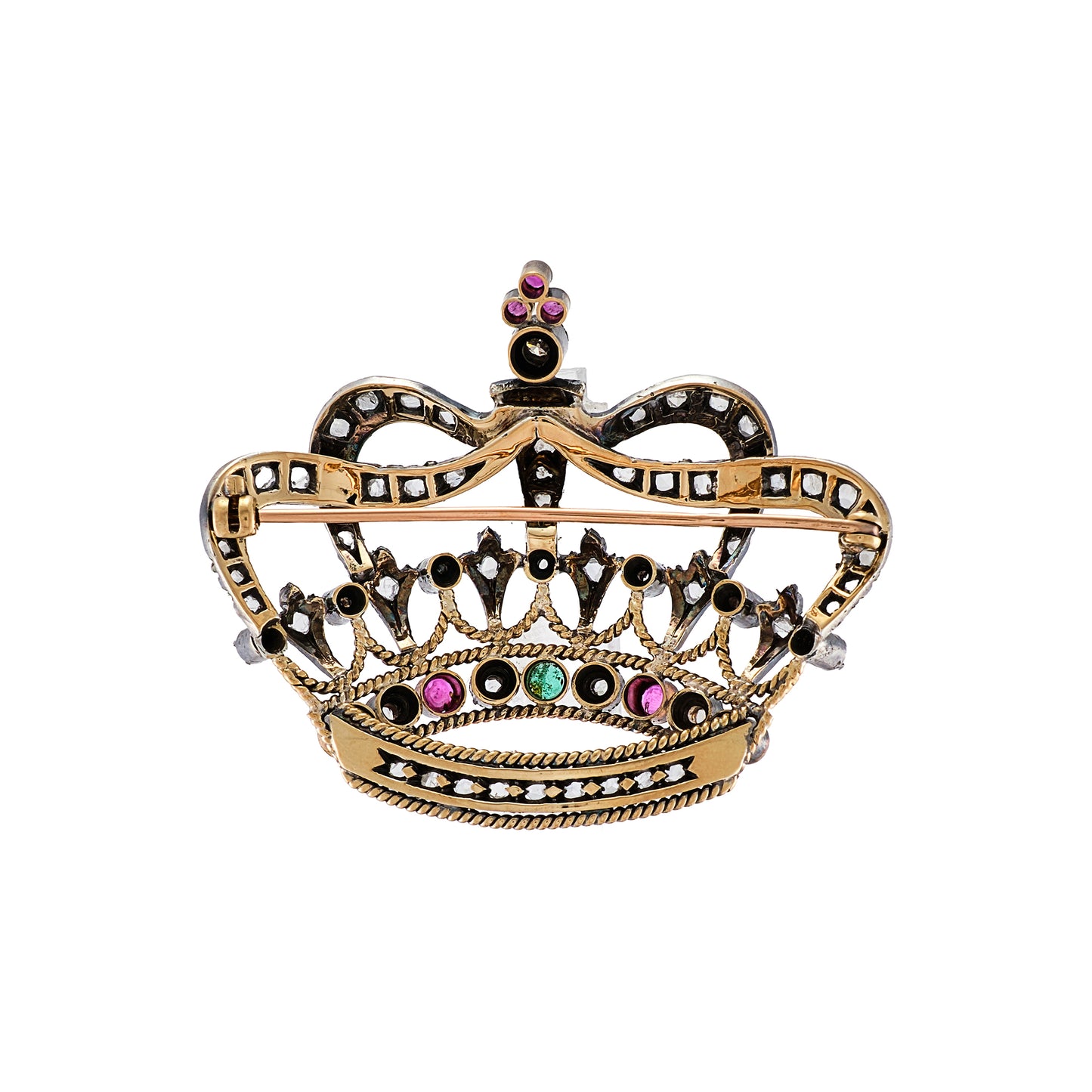 Antique Portuguese Crown Brooch