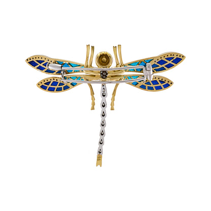 Vintage Italian Plique-a-Jour Brooch