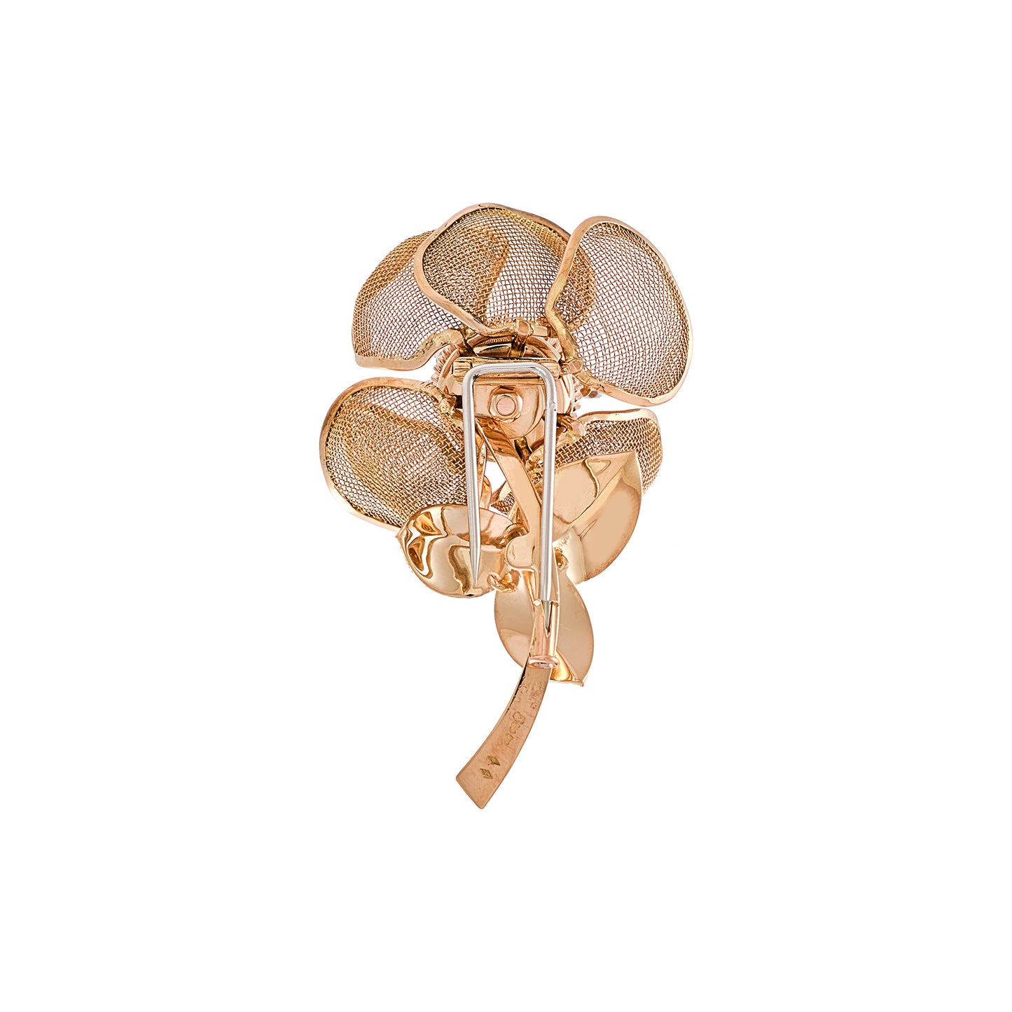 Vintage Day and Night Rose Brooch