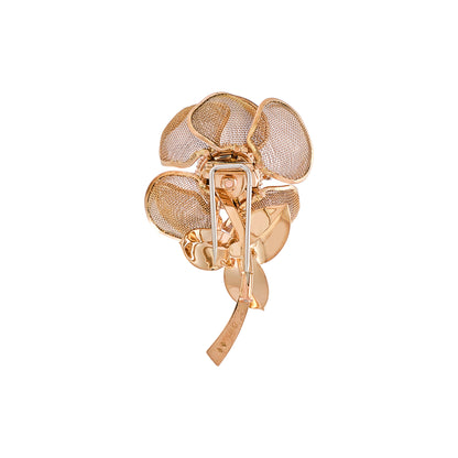 Vintage Day and Night Rose Brooch