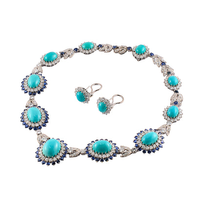 Vintage Turquoise Demi Parure