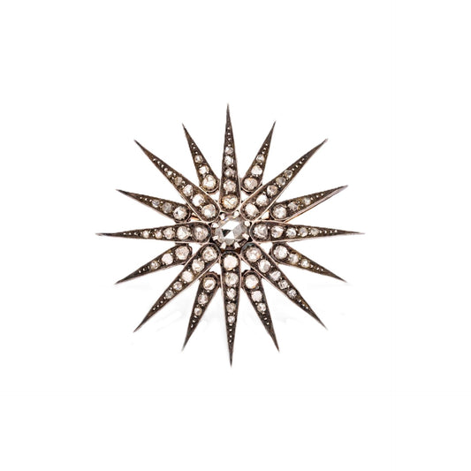 Antique Starburst Brooch