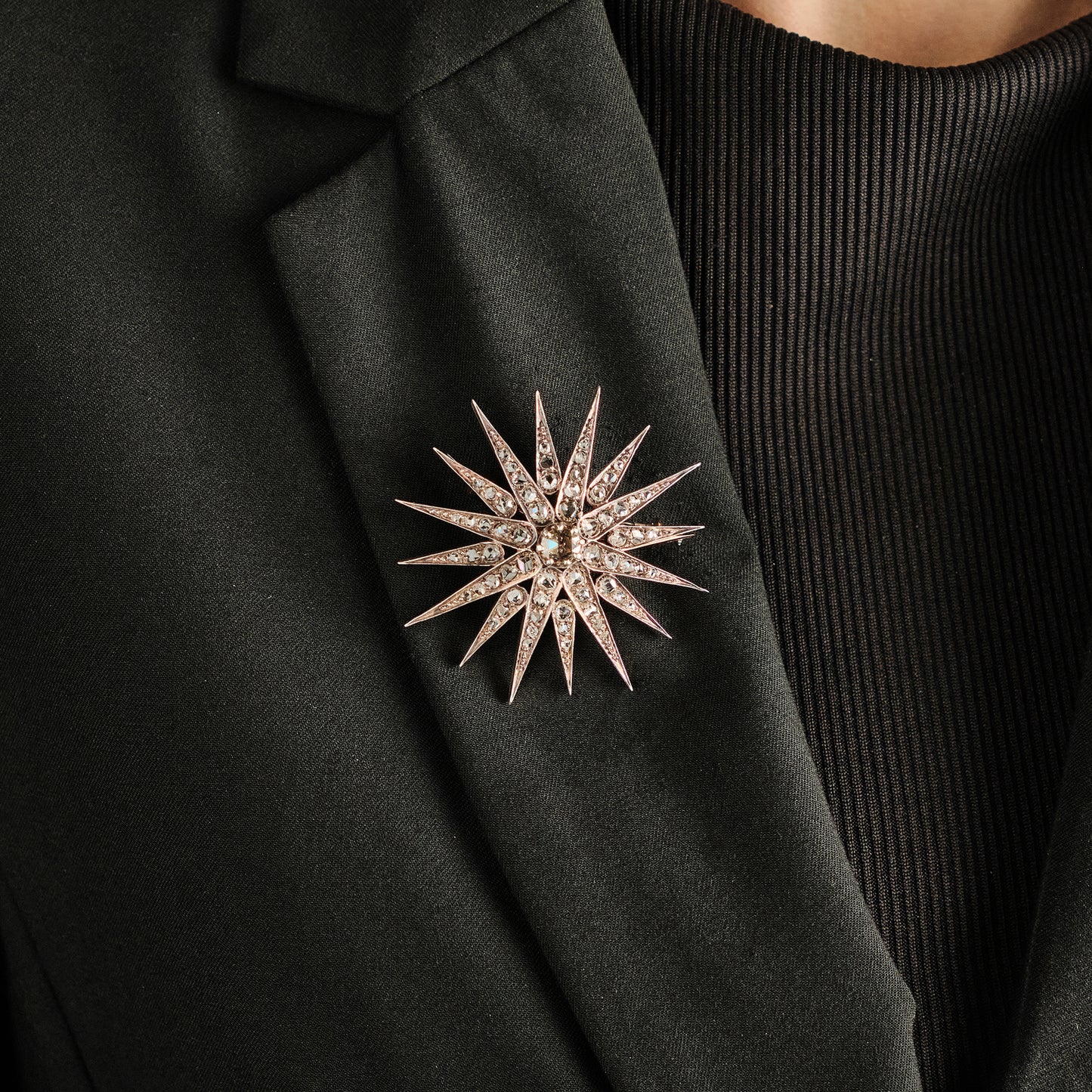 Antique Starburst Brooch