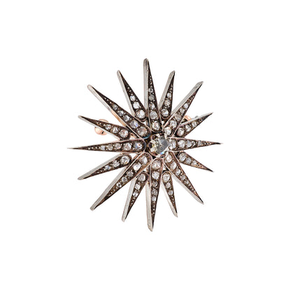Antique Starburst Brooch