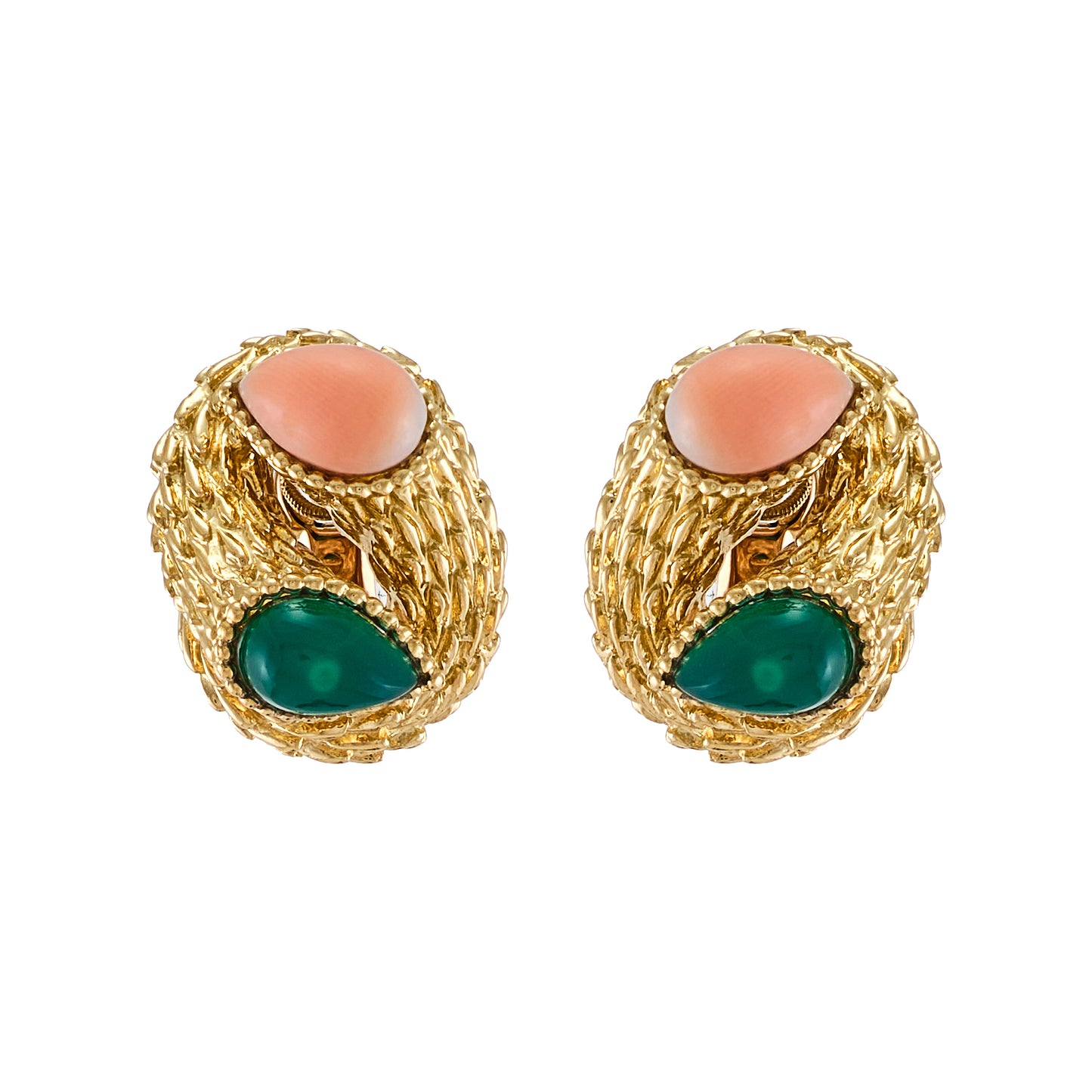 Boucheron Chrysoprase and Coral Demi Parure