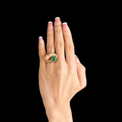 Boucheron Chrysoprase and Coral Demi Parure