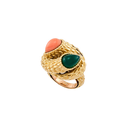 Boucheron Chrysoprase and Coral Demi Parure
