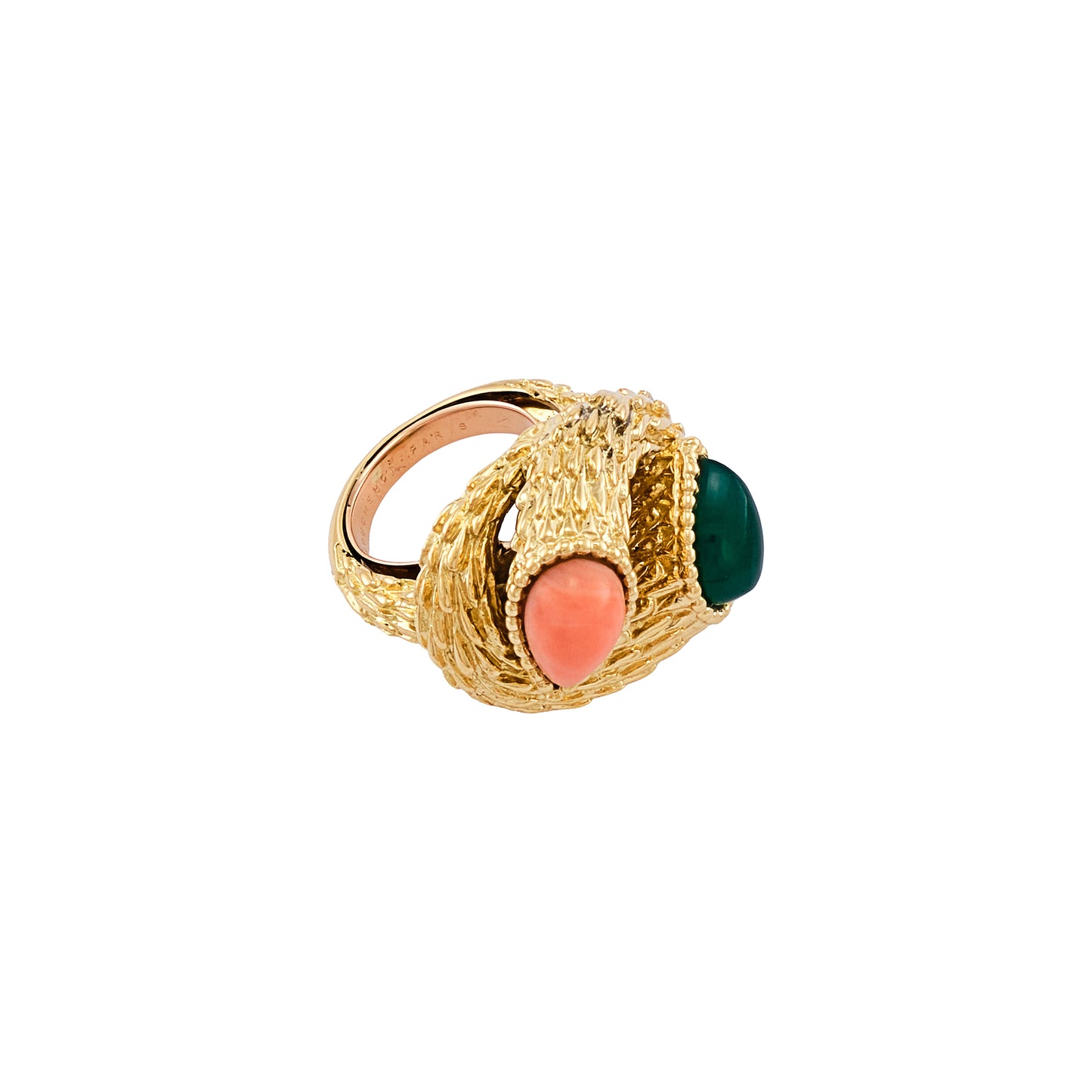 Boucheron Chrysoprase and Coral Demi Parure